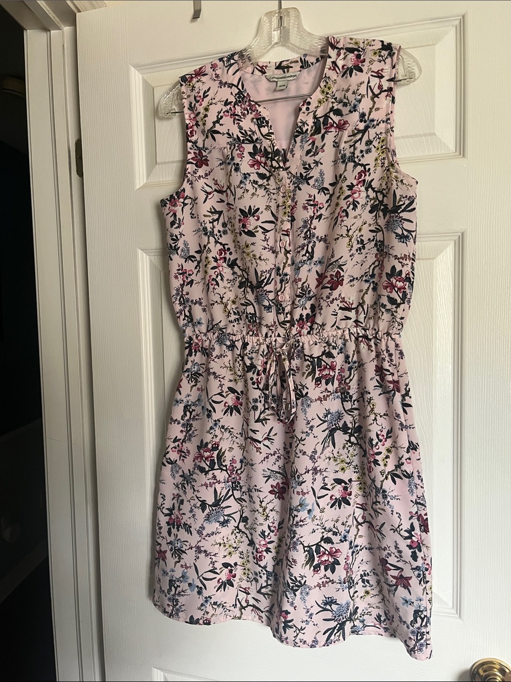 Catherine Malandrino Pink Floral Midi Dress